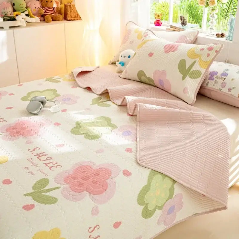 Lucky dinosaur cartoon pattern cotton mattress mat bedroom bedding