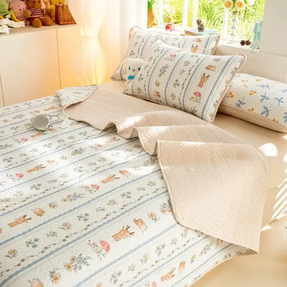 Lucky dinosaur cartoon pattern cotton mattress mat bedroom bedding