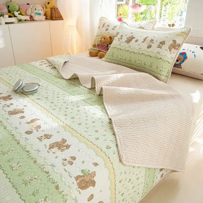 Lucky dinosaur cartoon pattern cotton mattress mat bedroom bedding