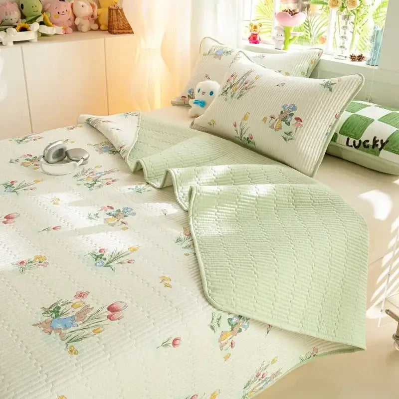 Lucky dinosaur cartoon pattern cotton mattress mat bedroom bedding