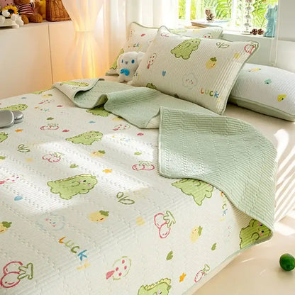 Lucky dinosaur cartoon pattern cotton mattress mat bedroom bedding