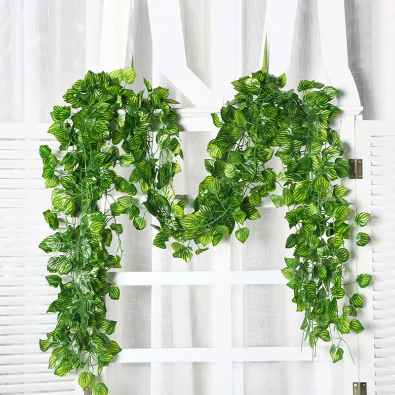 Lush green silk creeper plant living room artificial ivy vine
