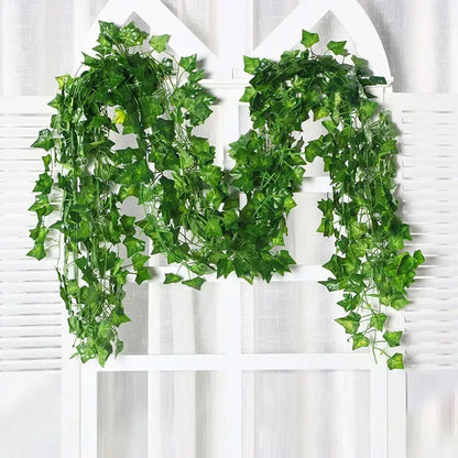 Lush green silk creeper plant living room artificial ivy vine