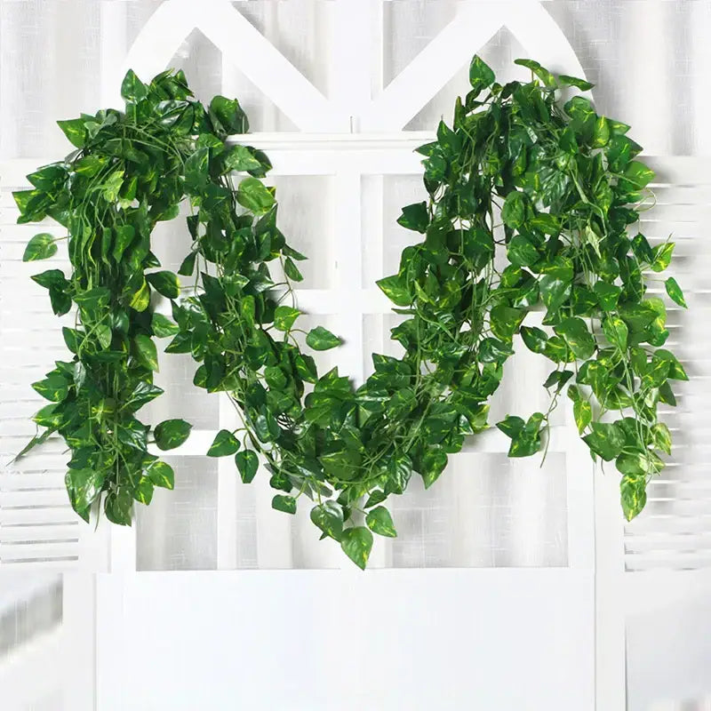 Lush green silk creeper plant living room artificial ivy vine