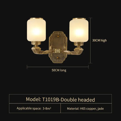 Luxe gold and frosted glass jade chandelier living room light