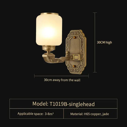 Luxe gold and frosted glass jade chandelier living room light