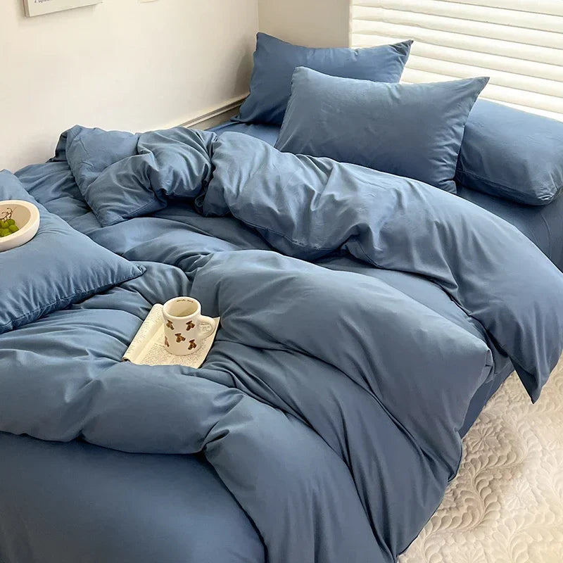 DecorBites™ Luxurious Cotton Bedding Set: Sheet, Duvet, Pillowcase