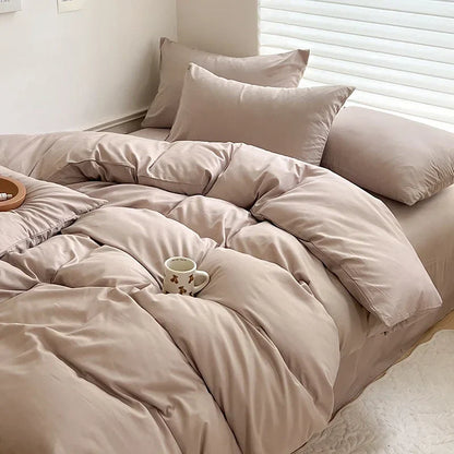 DecorBites™ Luxurious Cotton Bedding Set: Sheet, Duvet, Pillowcase