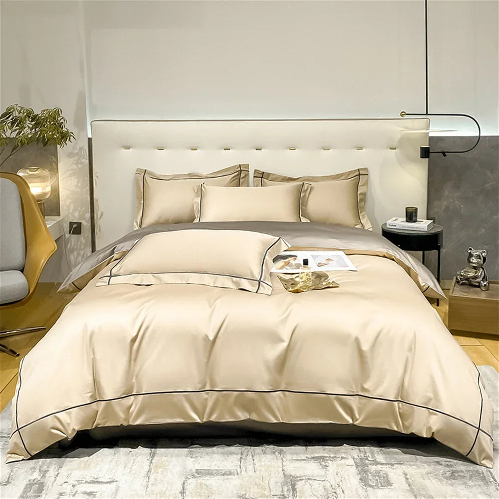 DecorBites™ Luxurious Egyptian Cotton Embroidered Bedding Set