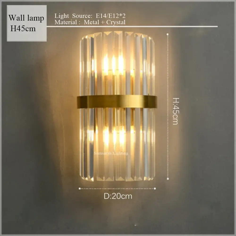 Luxurious gold crystal led chandelier for living and dining room
