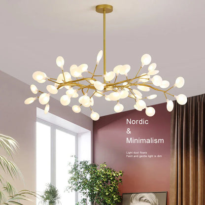 DecorBites™ Luxurious Golden LED Chandelier for Home