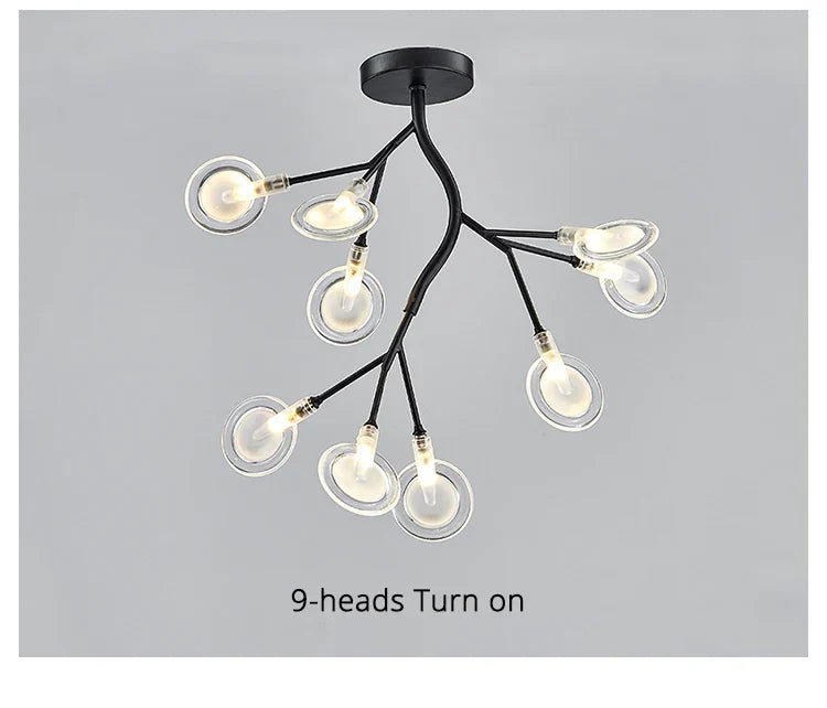 DecorBites™ Luxurious Golden LED Chandelier for Home