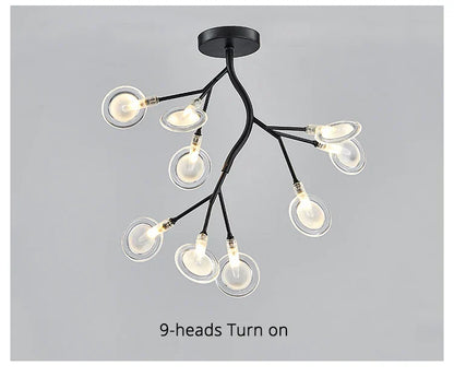 DecorBites™ Luxurious Golden LED Chandelier for Home