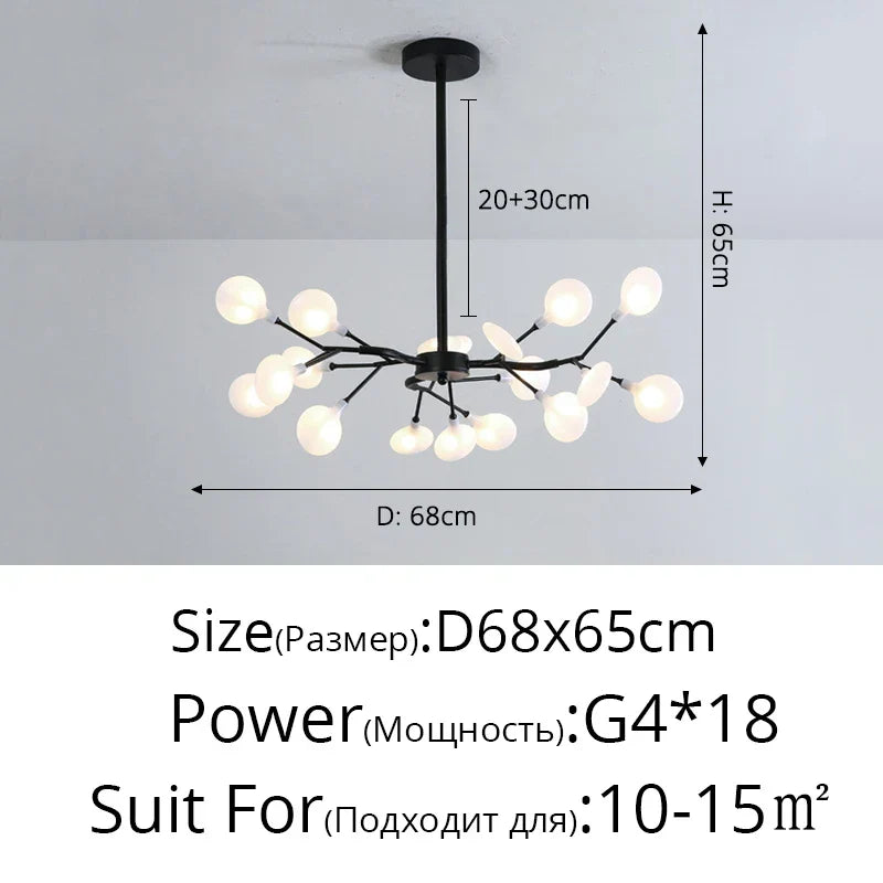 DecorBites™ Luxurious Golden LED Chandelier for Home