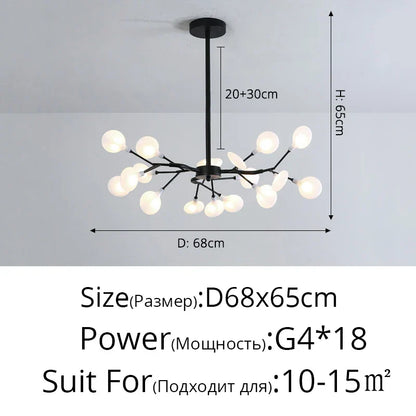 DecorBites™ Luxurious Golden LED Chandelier for Home