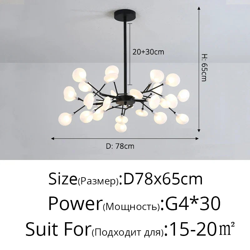 DecorBites™ Luxurious Golden LED Chandelier for Home