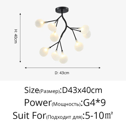 DecorBites™ Luxurious Golden LED Chandelier for Home