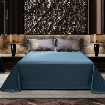 Luxurious gray & gold jacquard egyptian cotton bedding set bedroom