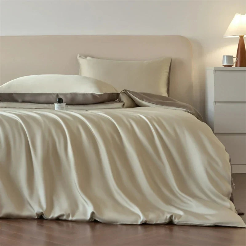 DecorBites™ Luxurious Lyocell Silk Bedding Set - Queen/King Size