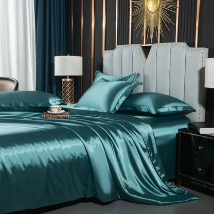 DecorBites™ Luxurious Nordic Silk Bedding Set
