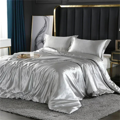 DecorBites™ Luxurious Silk Bedding Set with Mulberry Silk Sheets
