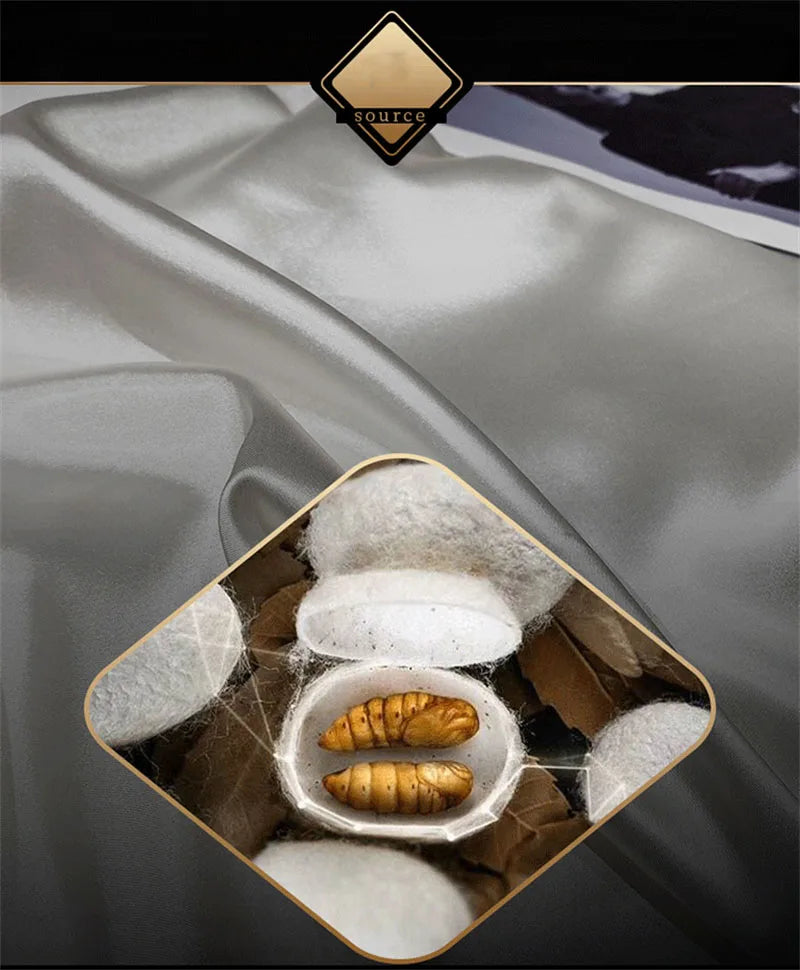 DecorBites™ Luxurious Silk Queen Size Bedding Set