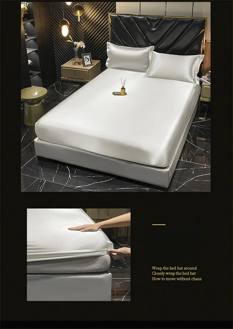 DecorBites™ Luxurious Silk Queen Size Bedding Set