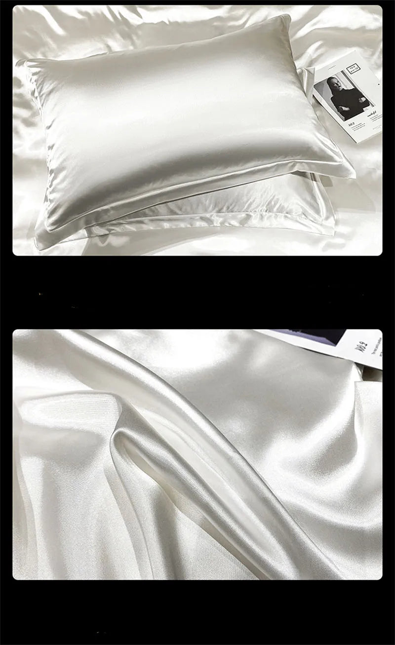 DecorBites™ Luxurious Silk Queen Size Bedding Set