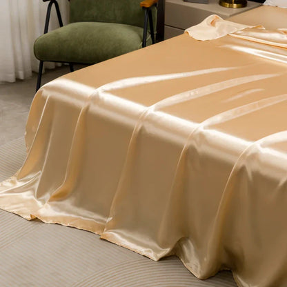 DecorBites™ Luxurious Solid Color Satin Bedding Set
