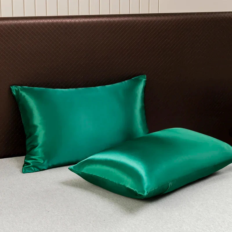 DecorBites™ Luxurious Solid Color Satin Bedding Set