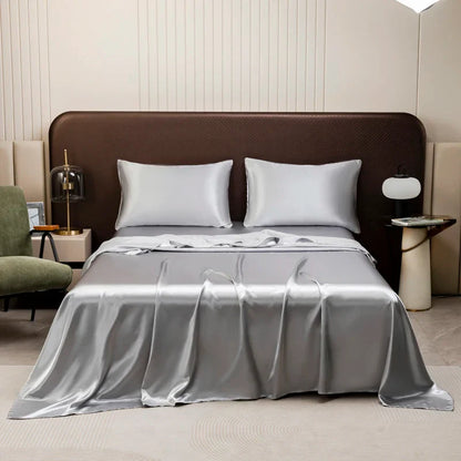 DecorBites™ Luxurious Solid Color Satin Bedding Set