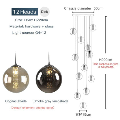 DecorBites™ Luxurious Spiral LED Chandelier for Home & Hotel