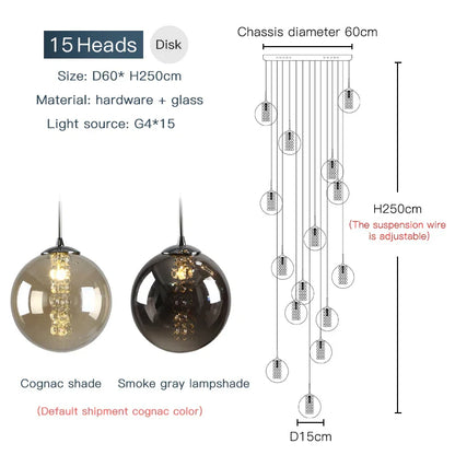 DecorBites™ Luxurious Spiral LED Chandelier for Home & Hotel