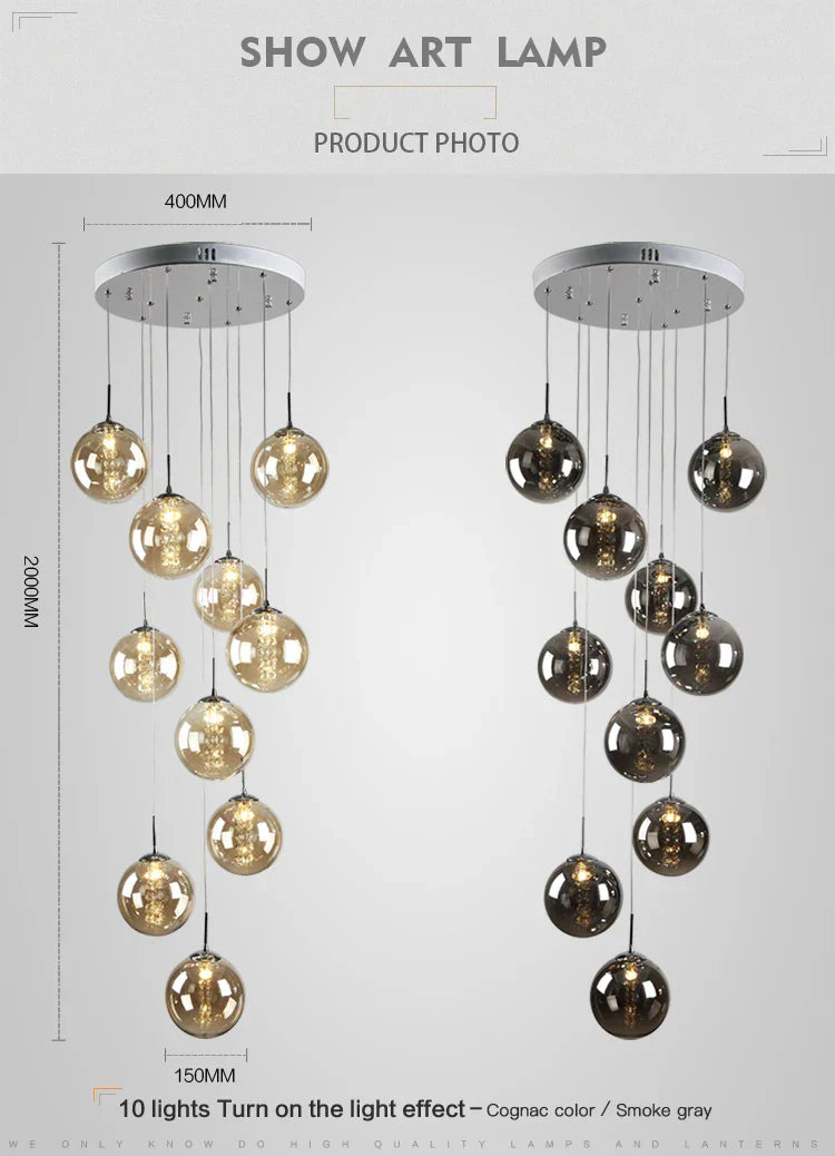 DecorBites™ Luxurious Spiral LED Chandelier for Home & Hotel