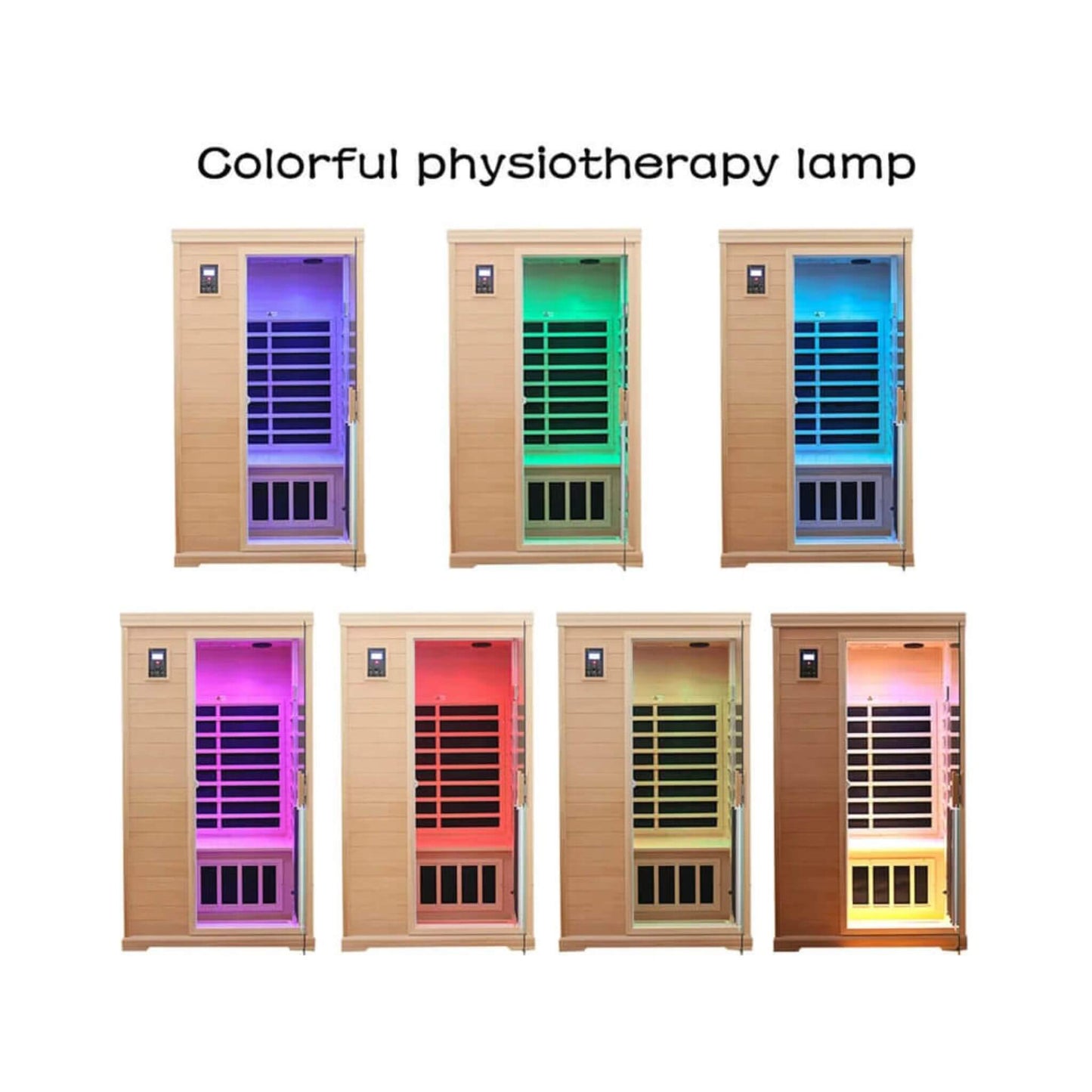 Thermora Luxury 2-Person Hemlock Wood FAR Infrared Sauna Room W/ Glass Door, 1750W (SAK81525)
