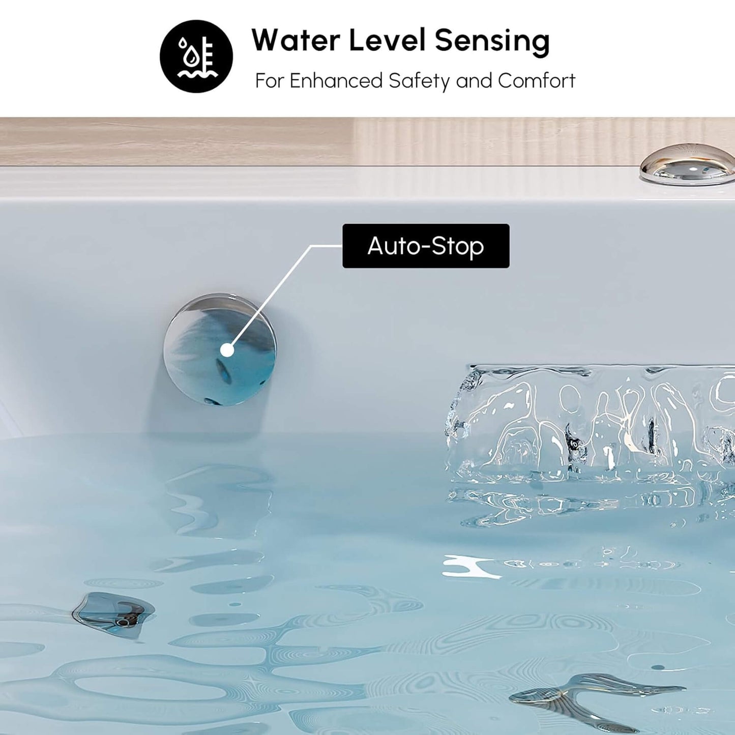 Nuvia Novara 71-Inch Luxury 2-Person Jetted Whirlpool Tub With Massage And Thermostat Control (SAK24590)
