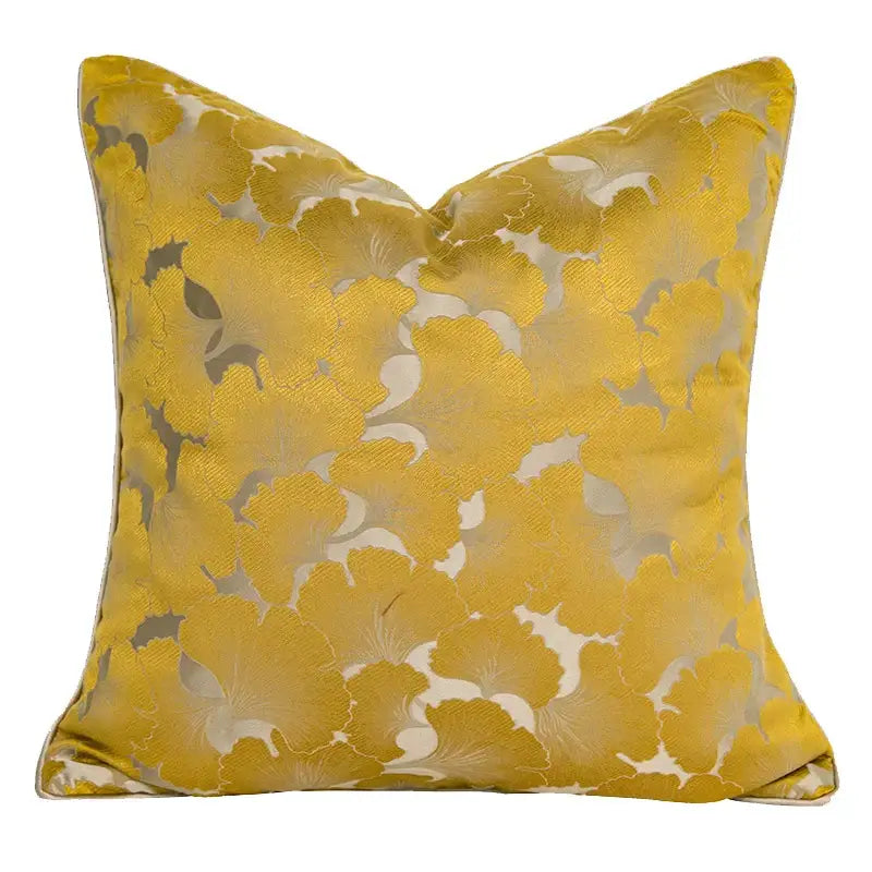 Luxury beige & gold quatrefoil geometric pillow cover bedroom decor