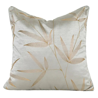 Luxury beige & gold quatrefoil geometric pillow cover bedroom decor