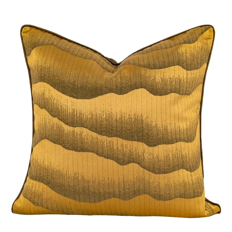 Luxury beige & gold quatrefoil geometric pillow cover bedroom decor