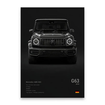DecorBites™ Luxury Car Canvas Wall Art PrintMural