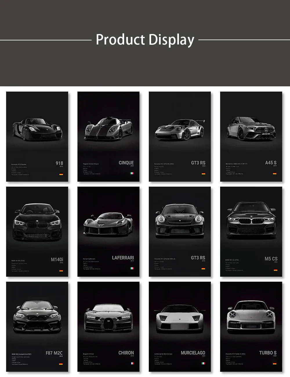 DecorBites™ Luxury Cars Canvas Wall Art Print