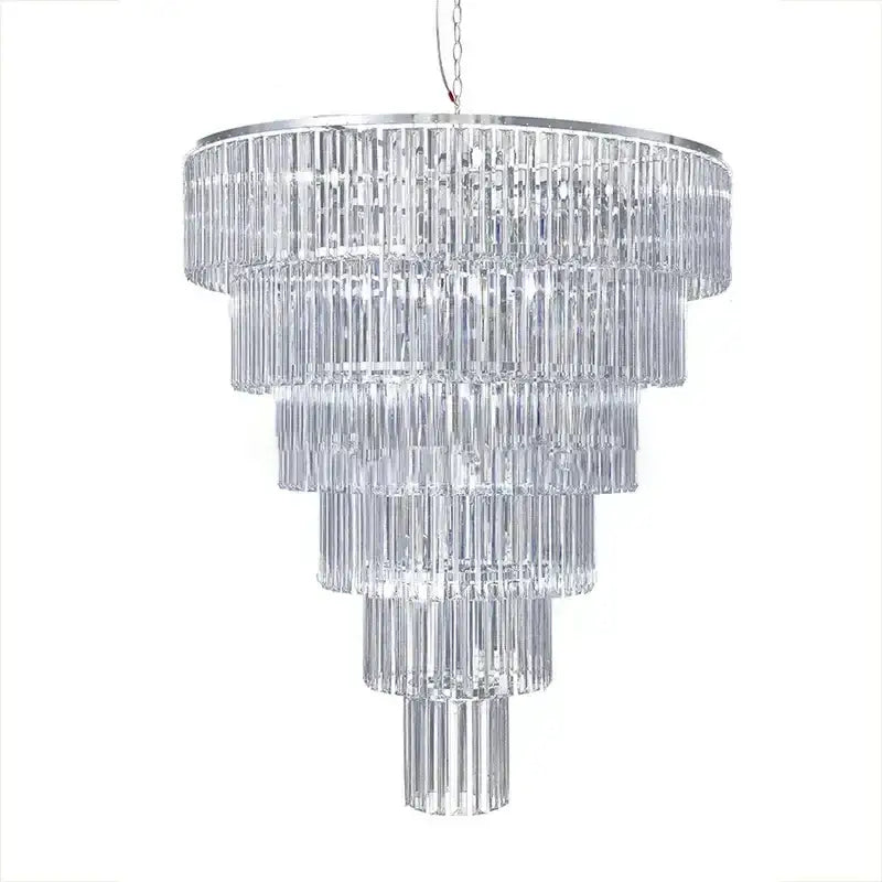 Luxury cascading crystal ice bar chandelier dining room light