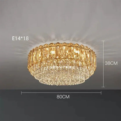 Luxury cascading gold crystal led wall lamp living room lighting