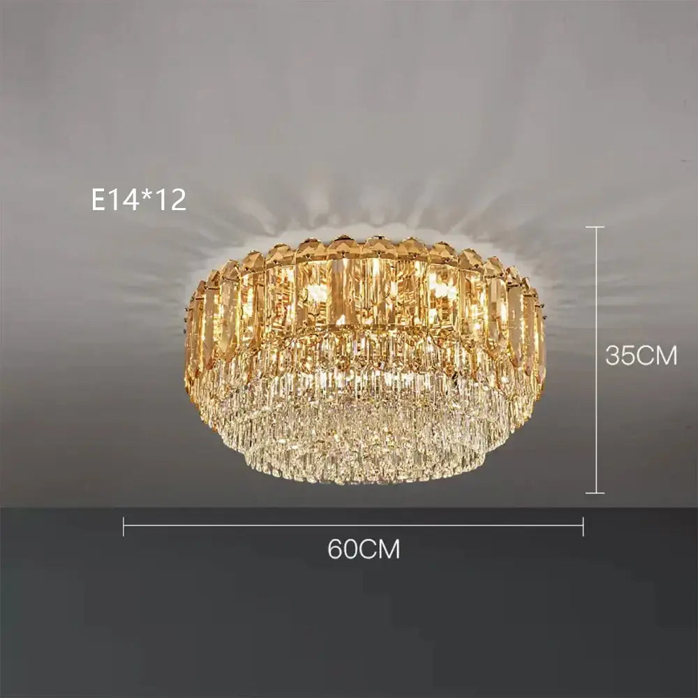 Luxury cascading gold crystal led wall lamp living room lighting