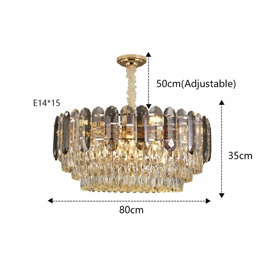 Luxury cascading gold crystal led wall lamp living room lighting