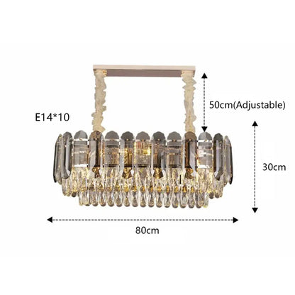 Luxury cascading gold crystal led wall lamp living room lighting