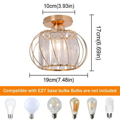 Luxury chrome crystal led ceiling chandelier for living room