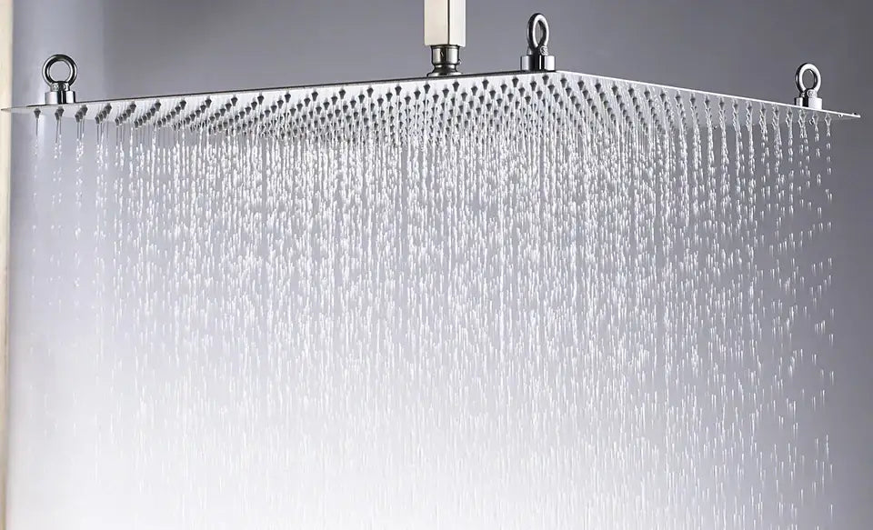 Luxury chrome square shower head bathroom ultrathin stainless steel