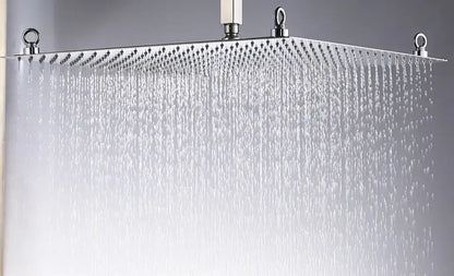 Luxury chrome square shower head bathroom ultrathin stainless steel