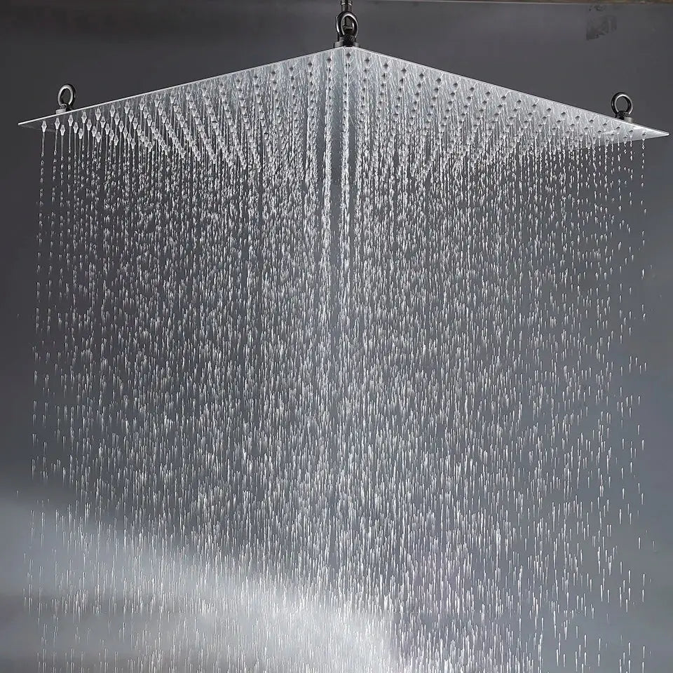 Luxury chrome square shower head bathroom ultrathin stainless steel